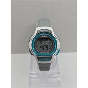 Casio LWS 1000H Womens Quartz Watch Illuminator Lap Memory 100M Gray New Battery